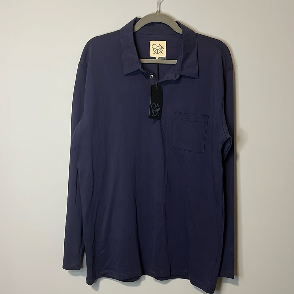 Chaser Men’s Navy Polo Shirt Top Large L New NWT